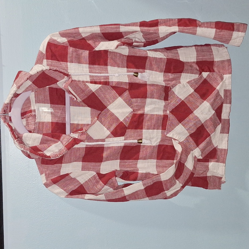 🐃 Buffalo checkered plaid hoodie. Size M